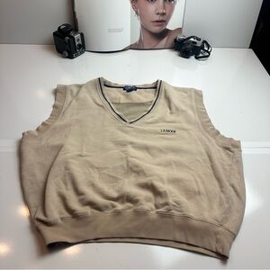 La Mode Women's Beige V-Neck Sweatshirt